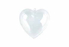 Plastik - Herz, teilbar,  8 cm