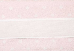 Handtuch rosa mit weißen Punkten