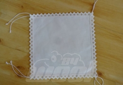 Kissenplatte zum Besticken: Aidastoff wollwei� 27 cm x 27 cm