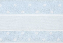 Handtuch hellblau mit weißen Punkten